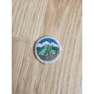 Vintage BSA Boy Scouts of America Camping Merit Badge Patch Eagle Required